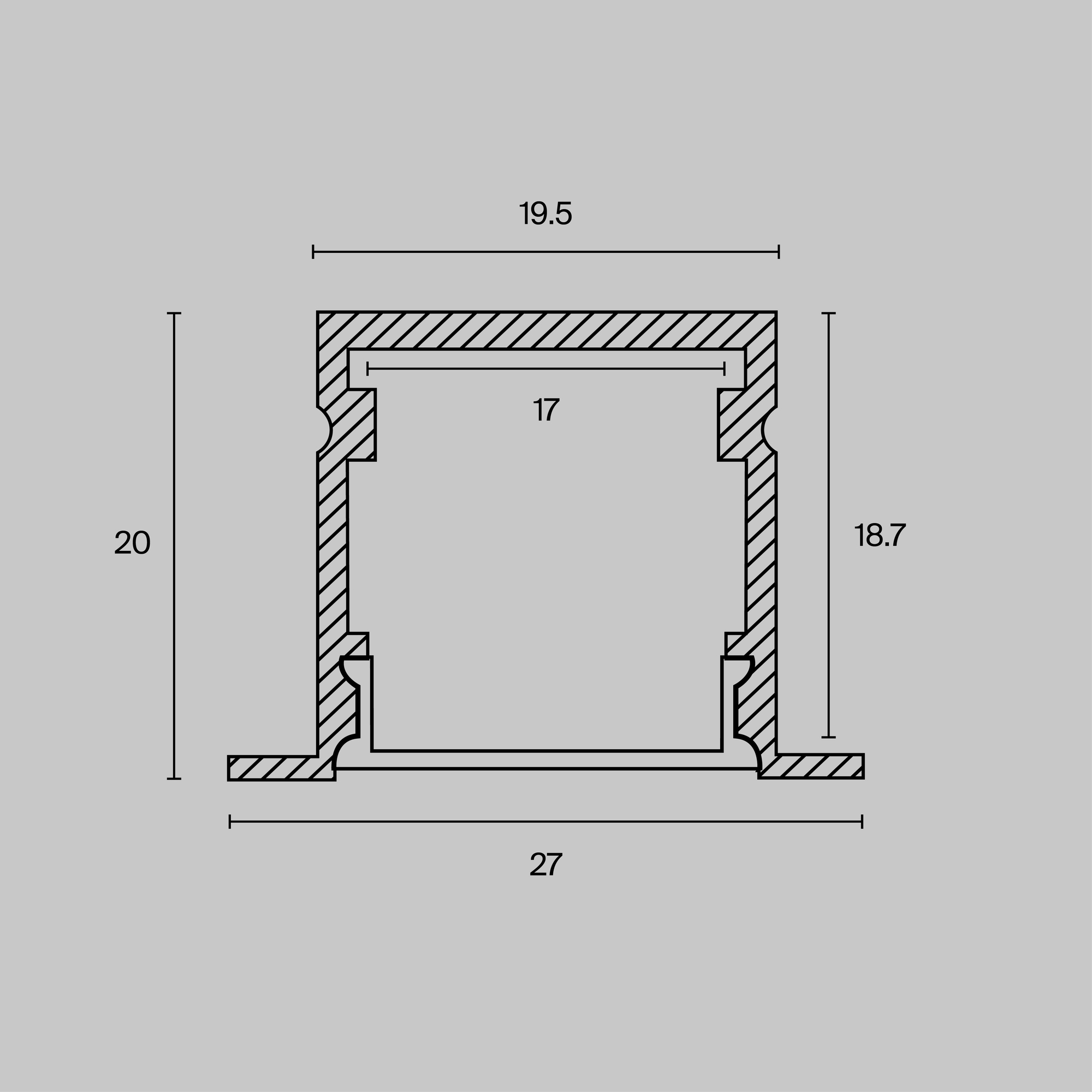 Профиль для светодиодной ленты Maytoni ALM-2720-S-2M_MY