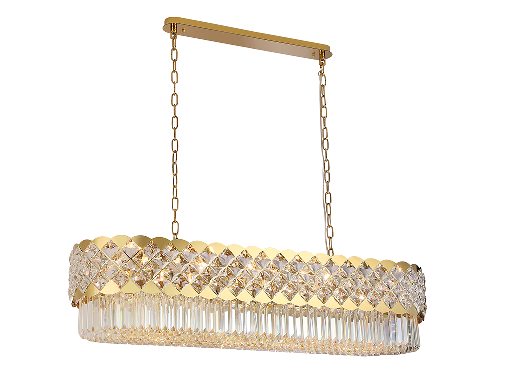 Подвесная люстра Newport ASHLEY 8300/120 oval gold polished_NP