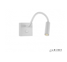 Бра для чтения светодиодное с выключателем WH iLedex 6410 WH_IX