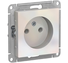 Розетка встраиваемая без заземления (жемчужный) Systeme Electric ATN000441