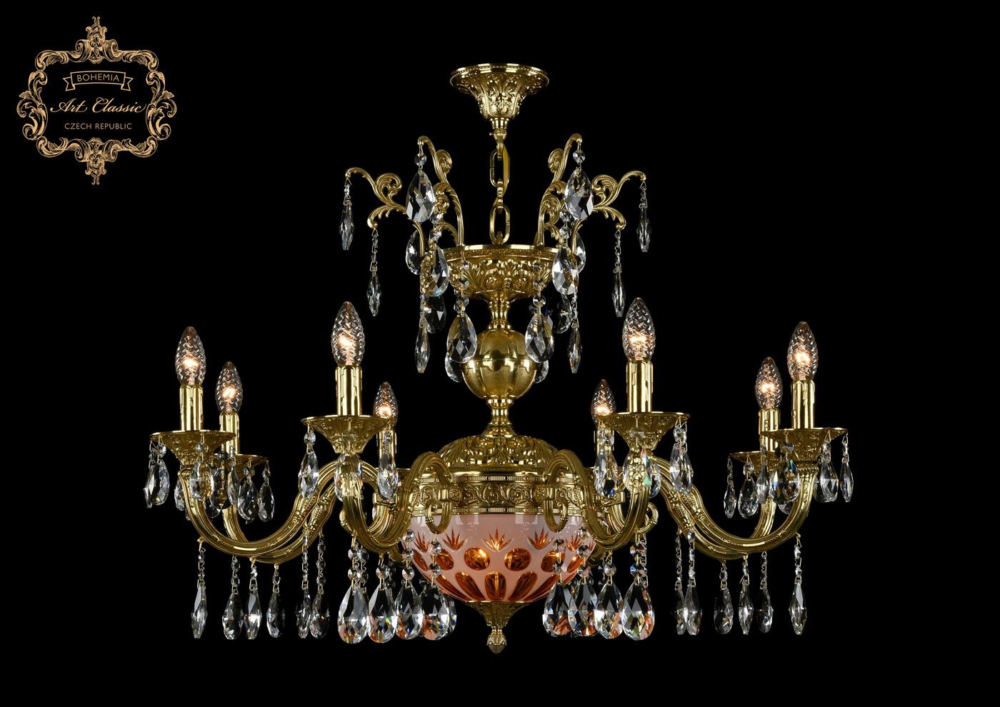 

Хрустальная люстра Bohemia Art Classic 31.29.8.CK250SP.250GL.G.Sp.Amber.White.1E, 31.29.8.CK250SP.250GL.G.Sp.Amber.White.1E