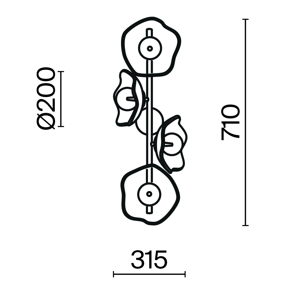 Настенный светильник Maytoni Miracle MOD207WL-04BS_MY