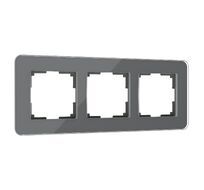 Рамка из стекла на 3 поста Elite графит Werkel a057880_WR