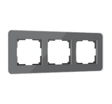 Рамка из стекла на 3 поста Elite графит Werkel a057880_WR