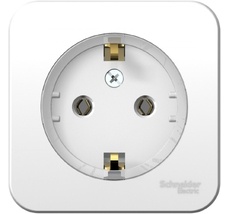 Розетка накладная с заземлением (белый) Systeme Electric BLNRA110111
