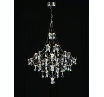 Подвесная люстра светодиодная с пультом и хрустальными подвесками K9 MyFar MR2640-66P-50CD
