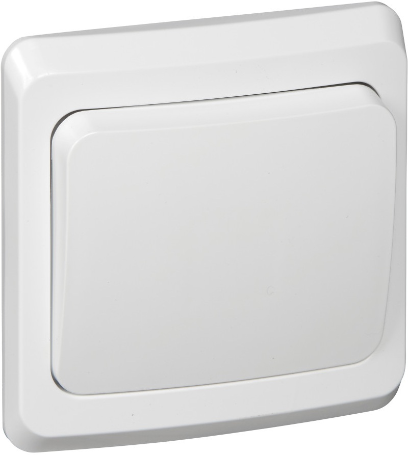Выключатель встраиваемый одноклавишный (белый) Systeme Electric BC10-004B