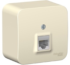 Розетка накладная Ethernet RJ-45 (молочный) Systeme Electric BLNIA045002