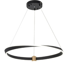 Подвесная люстра (+ночной режим) с пультом светодиодная (14014/B/1P Black) Indigo V000071L