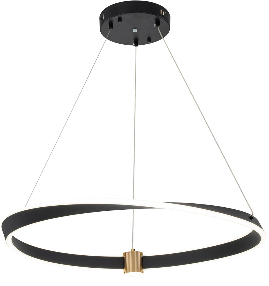 Подвесная люстра (+ночной режим) с пультом светодиодная (14014/B/1P Black) Indigo V000071L