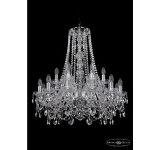 Хрустальная люстра Bohemia Ivele 1411/12+6/240/h-80 Ni_BI