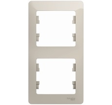 Рамка на 2 поста (молочный) Systeme Electric GSL000906