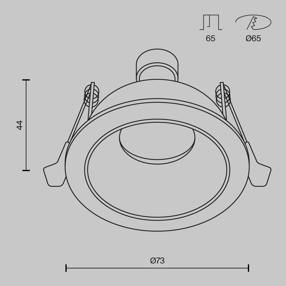 Встраиваемый светильник Maytoni Share DL126-GU10-WB_MY