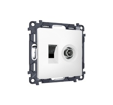 Комплект механизма розетки компьютерной + TV оконечной RJ-45 с автоматической защитной шторкой ALFA QUANT (AP1325, VM195) Ambrella Volt MA132510_AMB