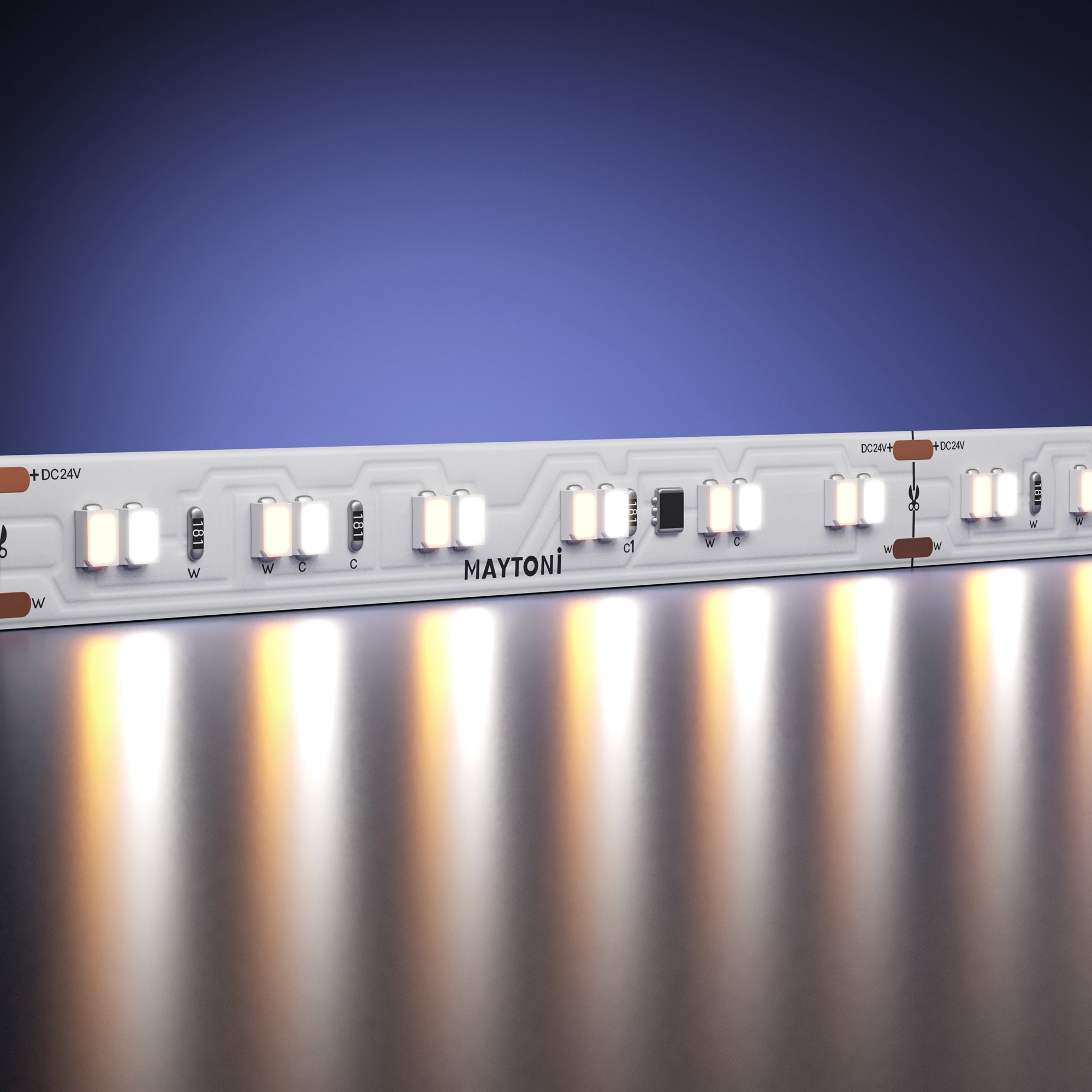 Светодиодная лента 24В 2835 21,3Вт/м 5м 2700-6000K IP20 Maytoni 201127_MY