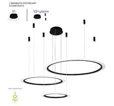 Подвесная люстра Crystal Lux MANZANA MANZANA SP67W LED BLACK_CR