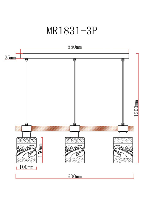 Подвесной светильник MyFar Olivia MR1831-3P