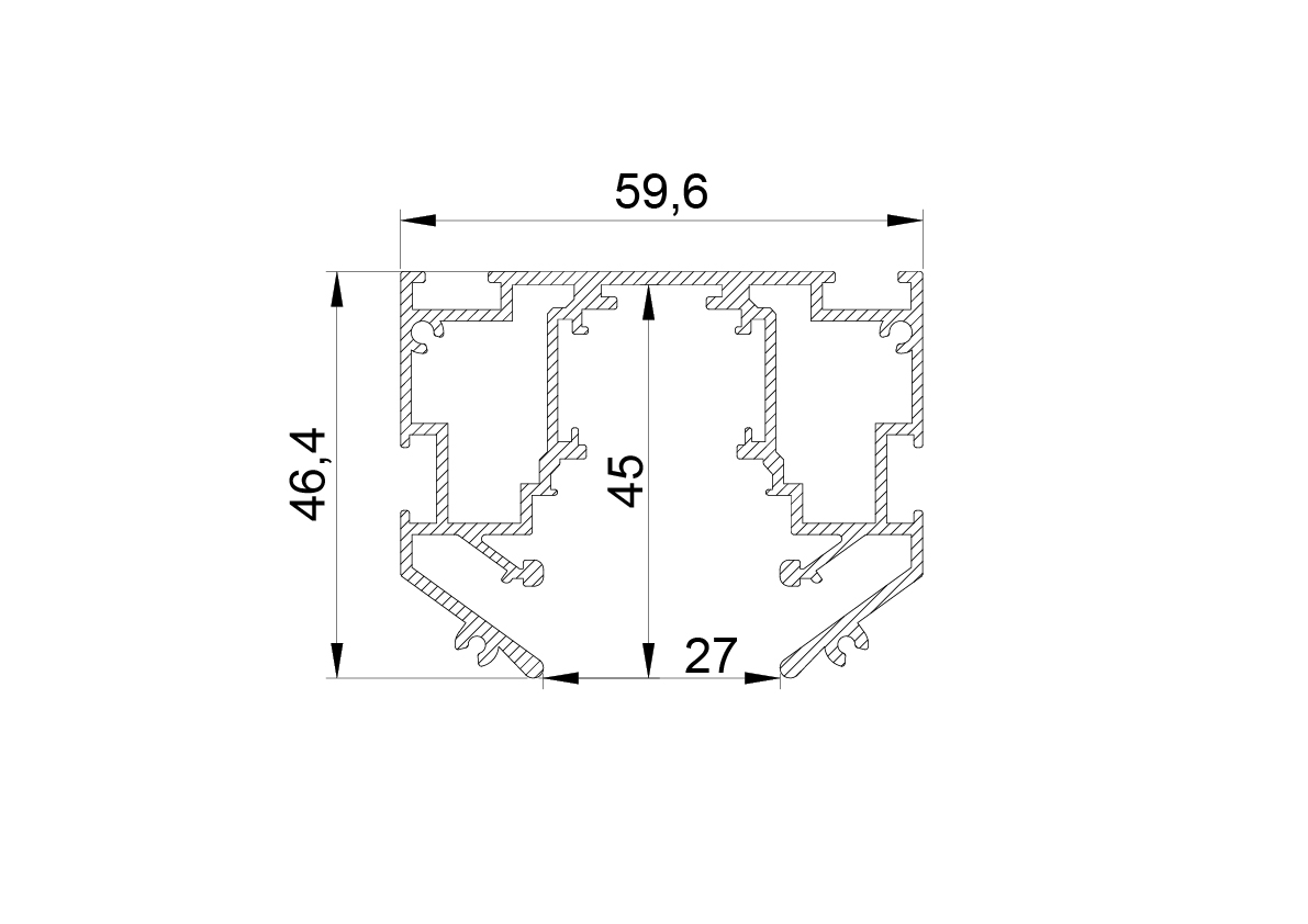 Трек с гарпунной системой монтажа 2 метра Lightstar Uno 509427L_LS