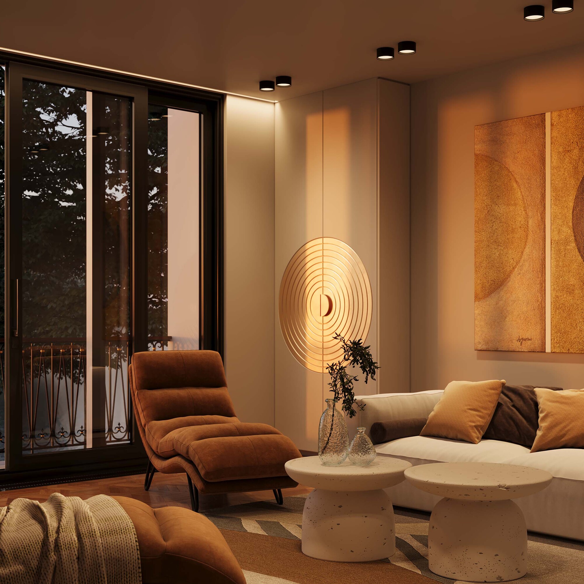 Накладной светильник Maytoni Glare C091CL-12W3K-B_MY