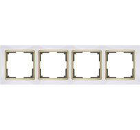 Рамка на 4 поста Snabb WL03-Frame-04-white-GD a051660_WR