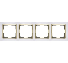 Рамка на 4 поста Snabb WL03-Frame-04-white-GD a051660_WR