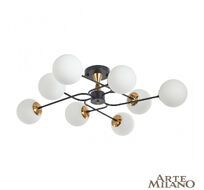 Потолочная люстра Arte Milano Neapolis 276808/8 BK/GD