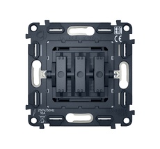 Выключатель 3-клавишный 10A-250V Ambrella Volt QUANT VM133_AMB