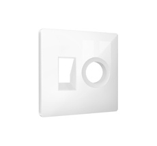 Лицевая панель ALFA для компьютерной/телефонной + TV розетки RJ-45/RJ-11 QUANT Ambrella Volt AP1125_AMB