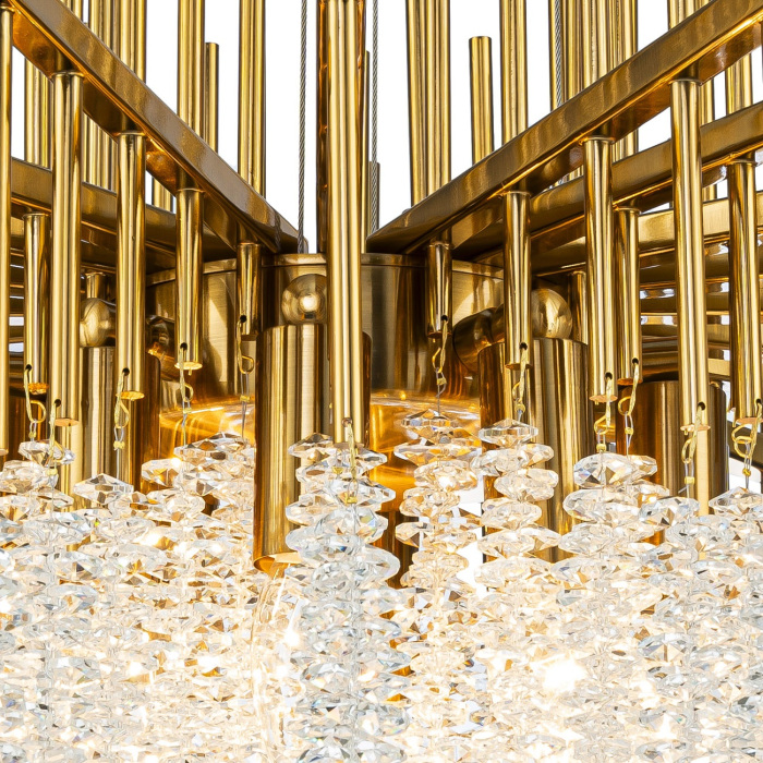 Подвесная люстра хрусталь (12052/10P Gold) Indigo V000603