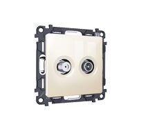 Комплект механизма розетки TV оконечной + SAT 5-862MHz 3.5dB/950-2150MHz 3.5dB ALFA QUANT (AP3133, VM217) Ambrella Volt MA313310_AMB