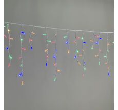 Гирлянда бахрома 3,1 x 0,5 м Разноцветная 220В, 120 LED, Провод белый Каучук, IP65 LTC LL120-8-2M