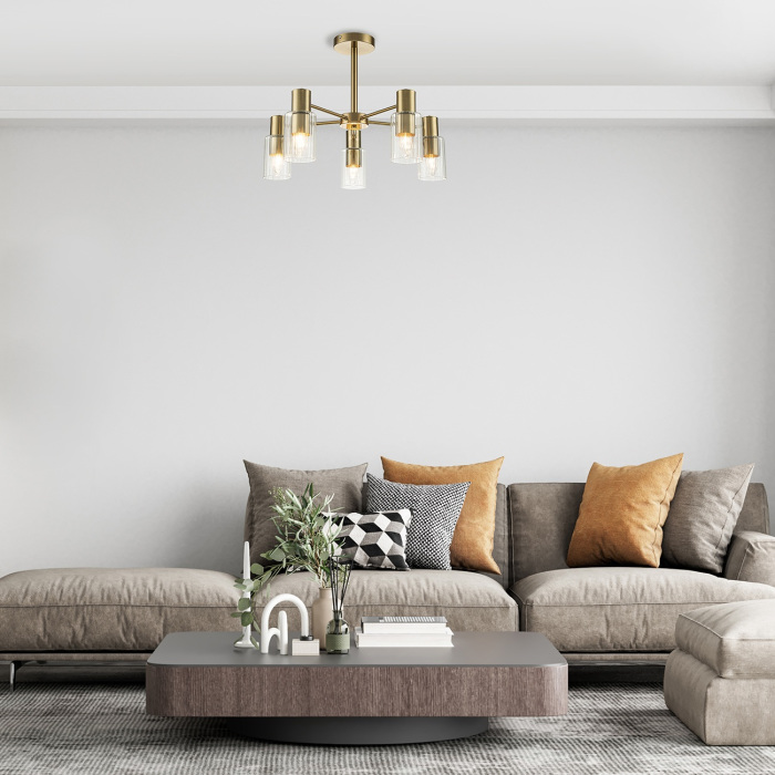 Потолочная люстра на штанге Diversity Escada 2120/5P Gold_ESC