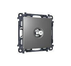 Комплект механизма TV розетки SAT 5-2400MHz 3.5dB ALFA Антрацит серый QUANT (AP6630, VM215) Ambrella Volt MA663050_AMB