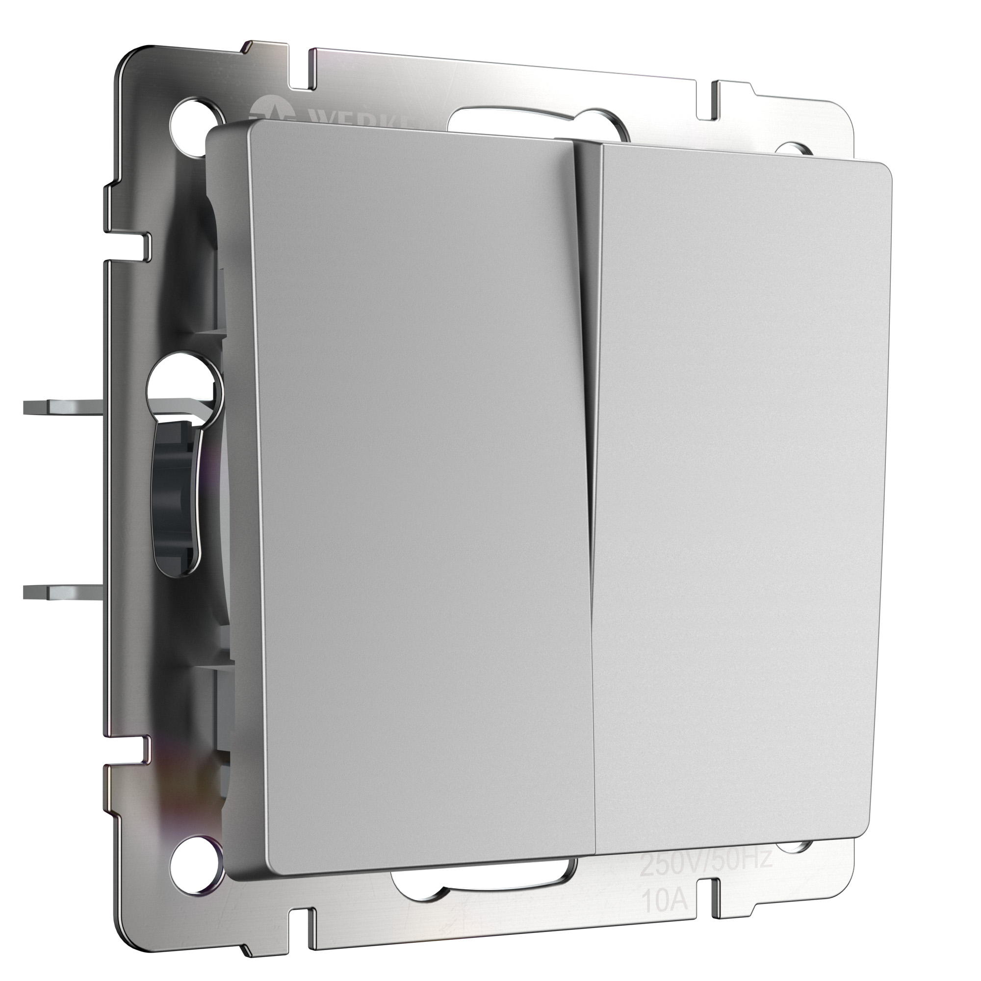 Выключатель двухклавишный проходной Werkel a050890_WR