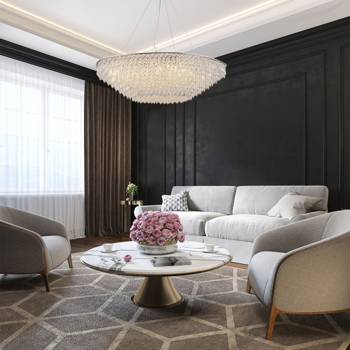 Подвесная люстра хрусталь (12028/16PL Chrome) Indigo V000370