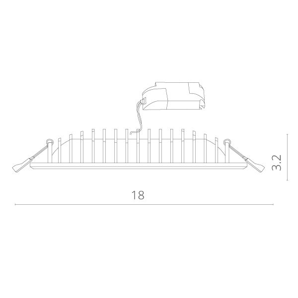 Встраиваемый светильник ArteLamp Врезной SIRIO A7207PL-2WH
