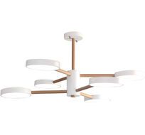 Люстра (+ночной режим) с пультом потолочная светодиодная на штанге 10236/6 LED*96W White/Wooden Escada 10236/6LED_ESC