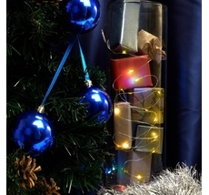 Светодиодная гирлянда линейная Роса 2700К 2м с питанием от батареек Feron 51439_FR