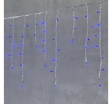 Гирлянда Бахрома 4,9 x 0,5 м Синяя 220В, 240 LED, Провод Прозрачный ПВХ, IP54 PIL240-10-2B