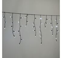 Гирлянда Бахрома 3,1 x 0,5 м Белая 220В, 120 LED, Провод Черный Каучук 2,3мм, IP65 LTC ECO120-1-2W