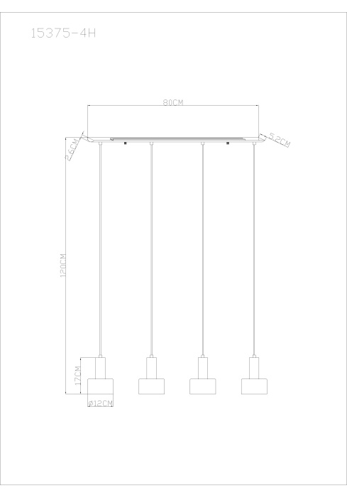 Подвесной светильник Globo Swinni 15375-4H_GL