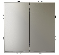 Выключатель встраиваемый VOLTUM S70 двухклавишный с подсветкой 10А VLS020204