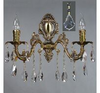Бра Ambiente GRANADA 2118/2 PB Leaf crystal_BZ