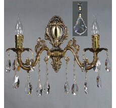 Бра Ambiente GRANADA 2118/2 PB Leaf crystal_BZ