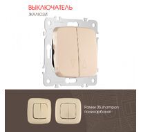 Выключатель жалюзи 10A 250V Arte Milano 205.38-2.shampan