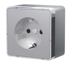 Розетка с заземлением Gallant (серебряный) a052773_WR