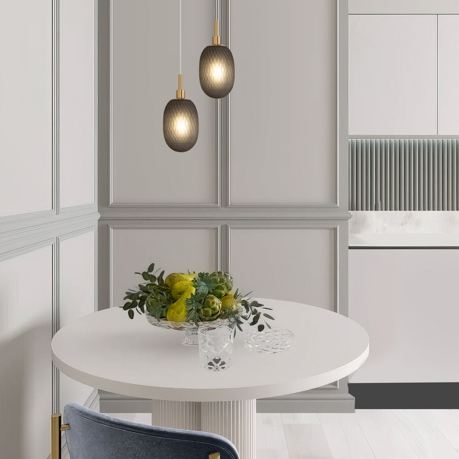 Подвесной светильник со стеклянным плафоном Pineapple Eurosvet a066524_EU