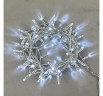 Гирлянда Нить с Колпачком 10м Белая 220В, 100 LED, Провод Прозрачный ПВХ, IP65 PST100CAP-10-2W