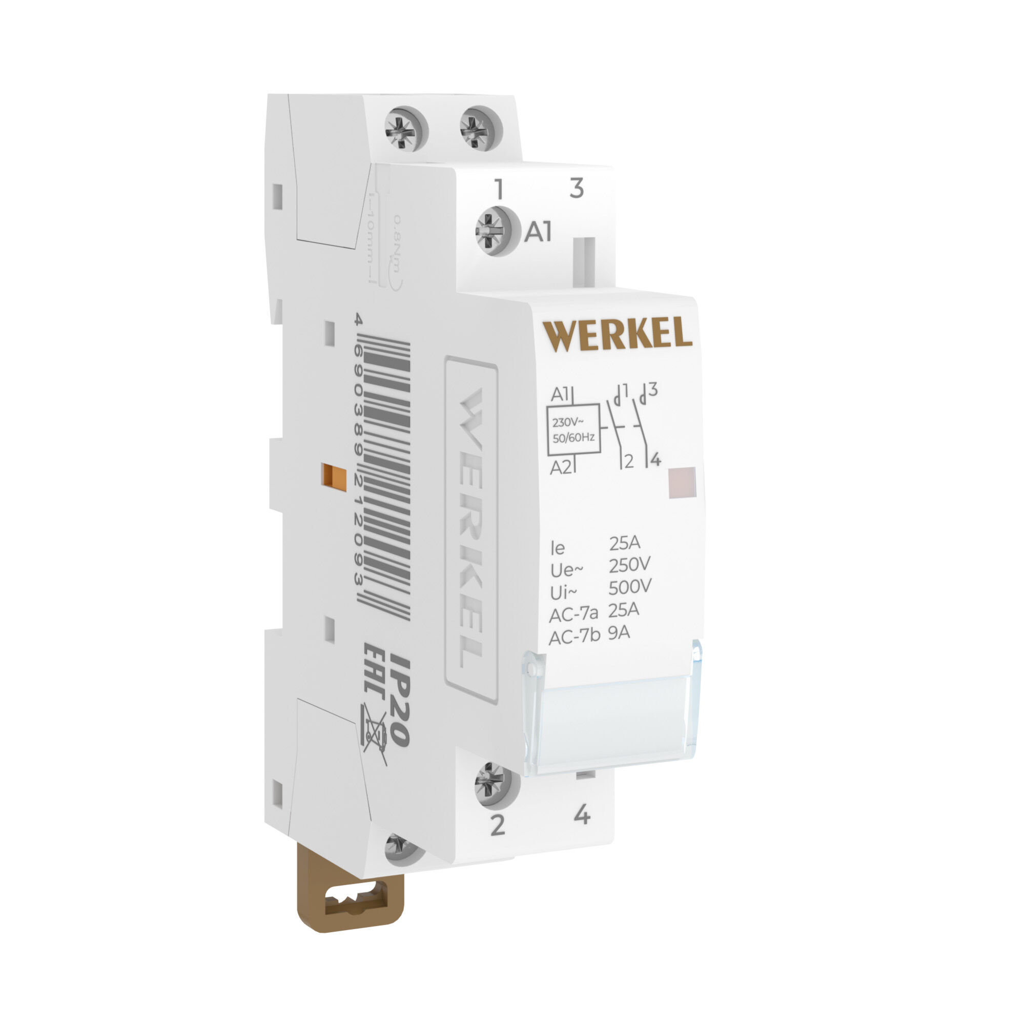 Контактор модульный 25 A 2NO (1 мод.) Werkel a069474_WR