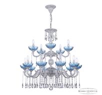 Хрустальная люстра Bohemia Ivele AL78101/10+5/250/2D A WMN P Aquamarine/M-1H_BI